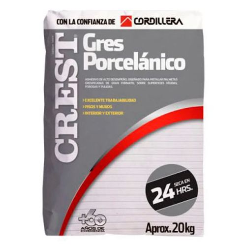 Adhesivo Ceramico Crest Gres Porcelánico (20 kg)