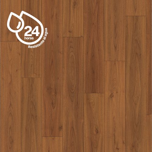 Piso Fotolaminado Langley Walnut Rojo 1292x193x8 mm
