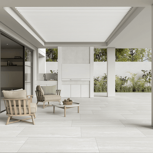 Porcelanato Travertino  Grey  60x120 cm (Versión Out)