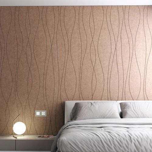 Revestimiento Acústico Ecowall V-Cut Classic EW220 Dark Camel 2340x1170x12 mm