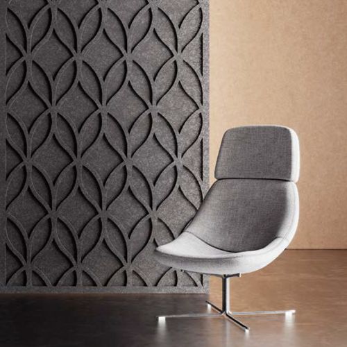 Revestimiento Acústico Ecowall Volume New EW244 Anthracite Grey 2340x1170x18 mm