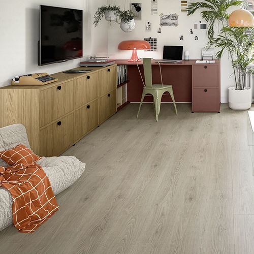 Piso Fotolaminado Roble Treviso Gris 1292x193x8 mm