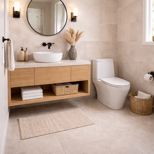 Piso Gres Porcelánico Piedra Beige Claro 30x60 cm