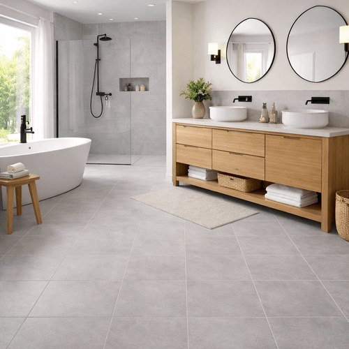 Piso Gres Porcelánico Piedra Gris Claro 30x60 cm