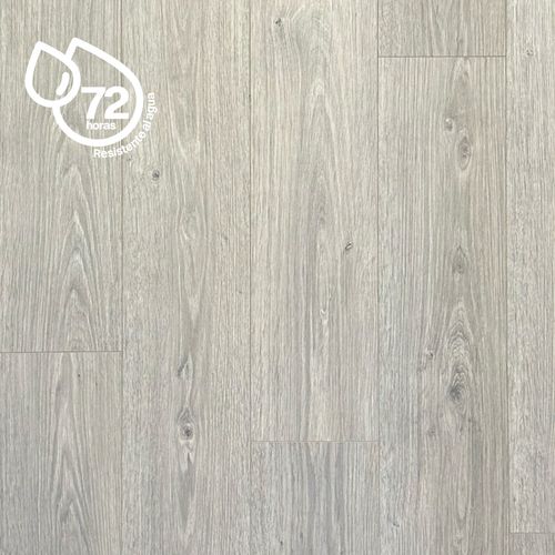 Piso Fotolaminado Roble Treviso Gris 1292x193x8 mm